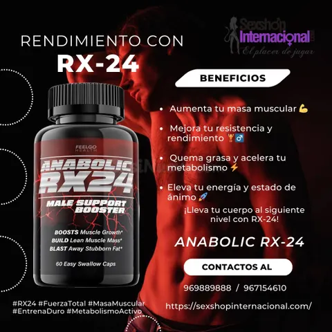 Anabolic Rx24: Aumenta la Testosterona, la Fuerza Sexual y la Masa Muscular