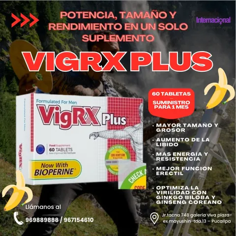 Pastillas Masculinas VigRX Plus: Más Testosterona, Control de Erección y Cero Cansancio